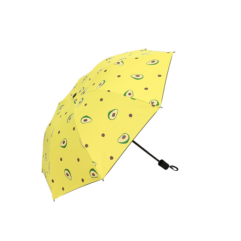 一件代发 黑胶防晒三折雨伞 防紫外线太阳伞时尚自动小清新遮阳伞