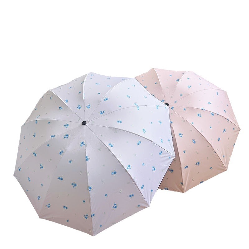雨伞手动新款小清新田园浪漫晴雨两用双人加大加固折叠防晒遮阳伞