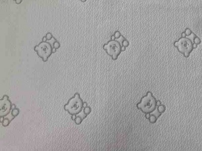 凉感冰丝立体卡通熊提花针织布 夏季