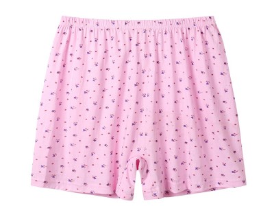 女士纯棉内裤中老年女式平角裤加肥