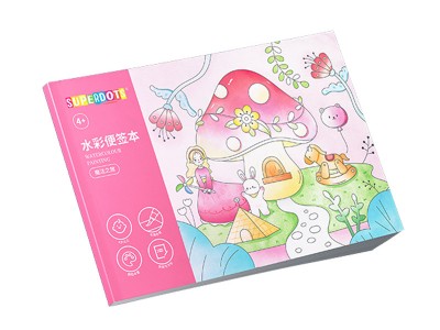 画画儿童涂色绘本水画本女孩水彩画