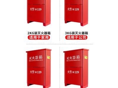 2只装灭火器箱子不锈钢灭火器箱4KG