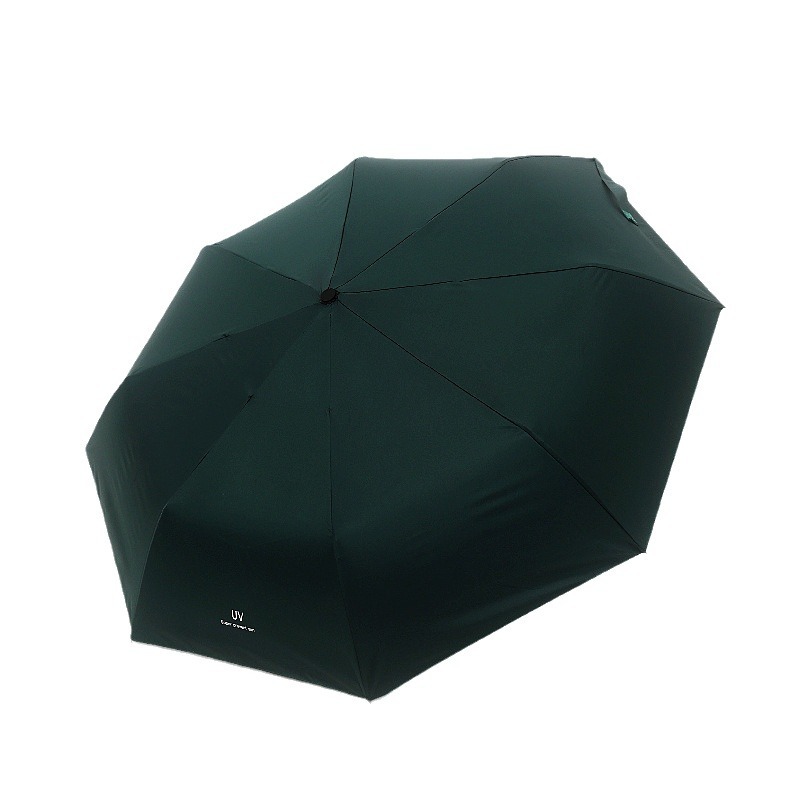 UV遮阳伞纯色太阳伞防紫外线雨伞三折伞自动伞广告伞折叠雨伞现货