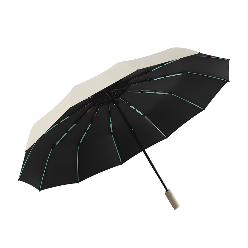 60骨双龙骨全自动折叠雨伞黑胶防晒晴雨两用遮阳伞遮阳广告商务伞