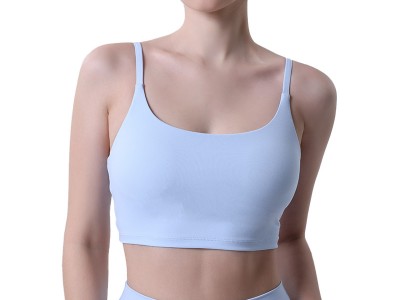 春夏新品裸感U型美背运动内衣女细肩