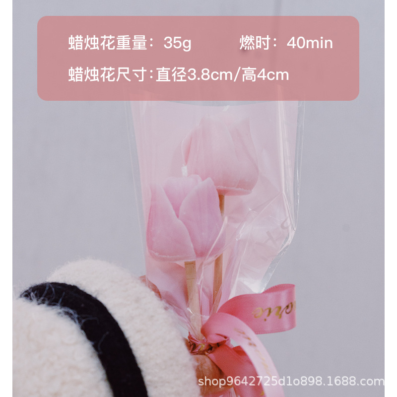 跨境情人节母亲节 diy花朵蜡烛 香薰蜡烛节日礼物 伴手礼 公司礼