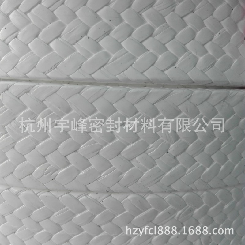 聚四氟乙烯编织盘根纯四氟盘根含油白四氟增强白四氟