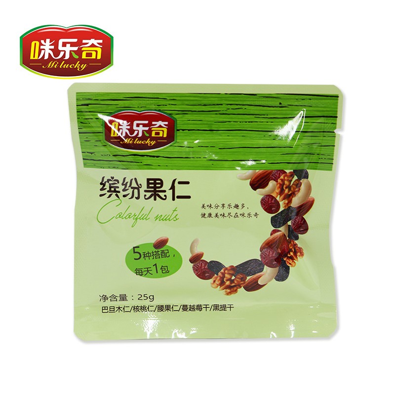 百晨厂家新货每日坚果25g/袋装混合坚果休闲食品缤纷果仁坚果批发