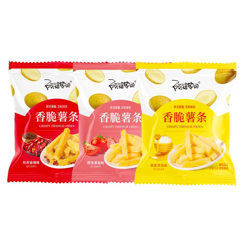 阿婆家的香脆薯条薯片小零食小食品厂家批发吃的零食休闲厂家批发