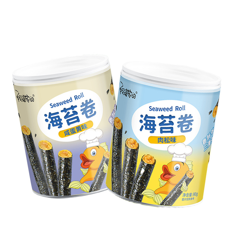 阿婆家的注心海苔卷夹心海苔脆即食紫菜网红休闲小零食品厂家批发