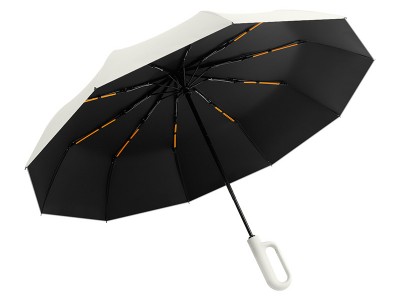 跨境环扣纯色商务全自动雨伞大号防