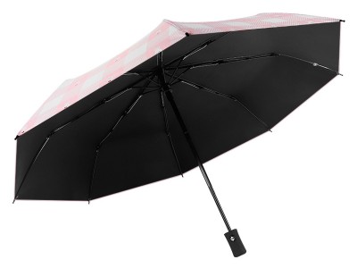 批发全自动三折晴雨伞卡通数码折叠