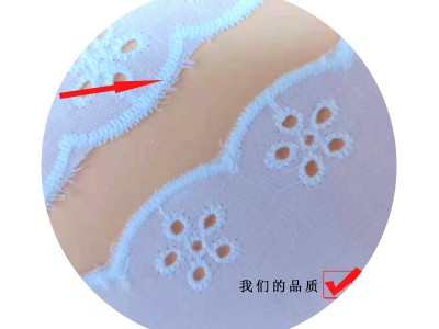 现货批发棉布刺绣花边多色棉布大五