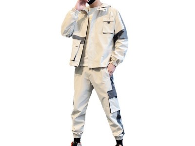 跨境外贸套装男装潮流休闲运动服痞