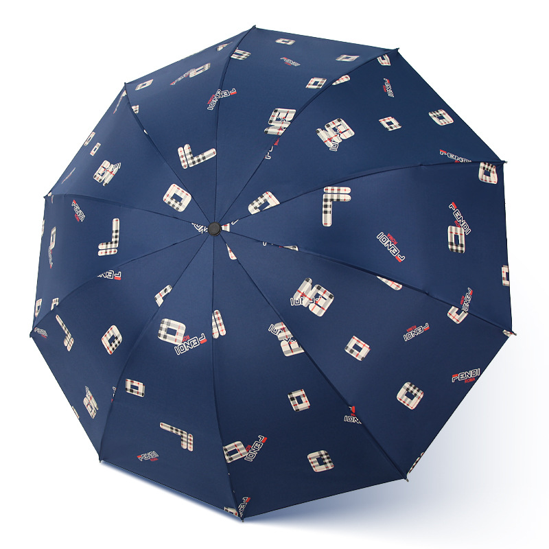 罗马假日大号晴雨两用三折叠遮阳伞太阳伞晴雨伞商务伞男图案批发