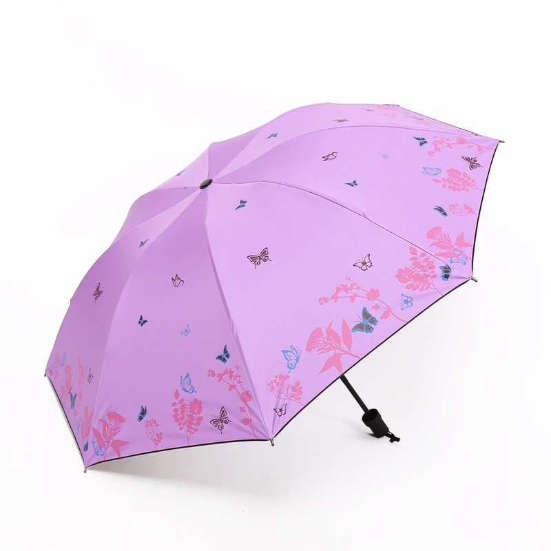 厂家直供防晒晴雨伞花朵彩色蝴蝶太阳遮阳伞女批发加印logo广告伞