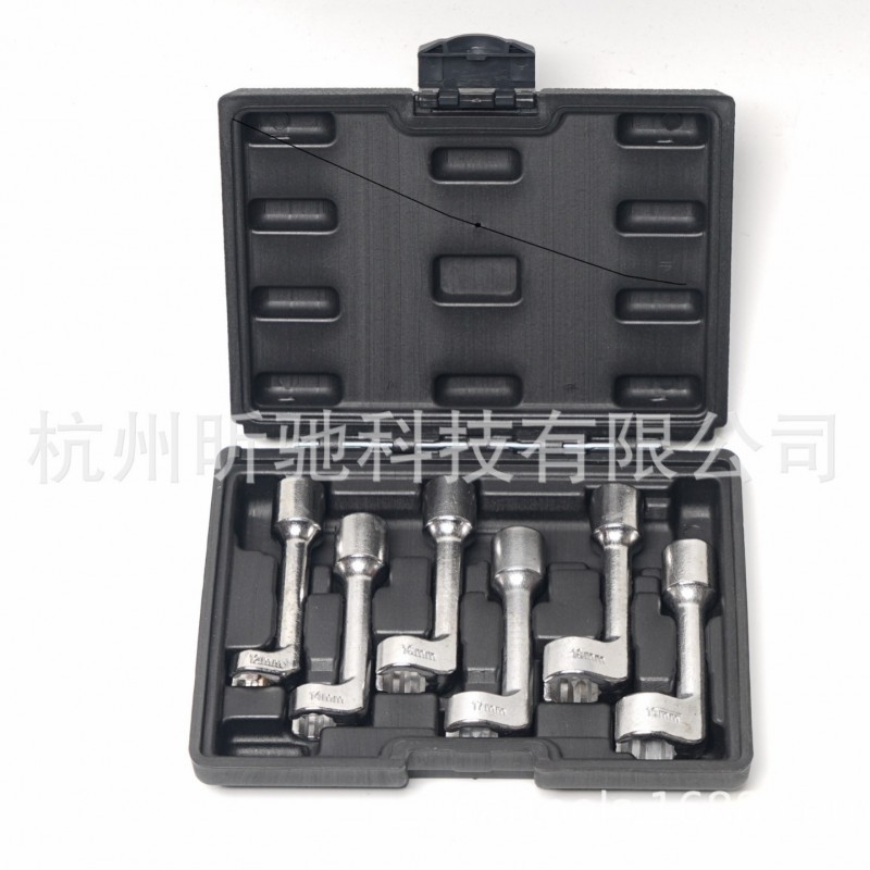 L型开口六角开槽柴油喷油管套筒氧传感器扳手适用宝马奔驰大众