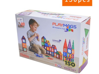 新款150片磁力彩窗片Playmags儿童益