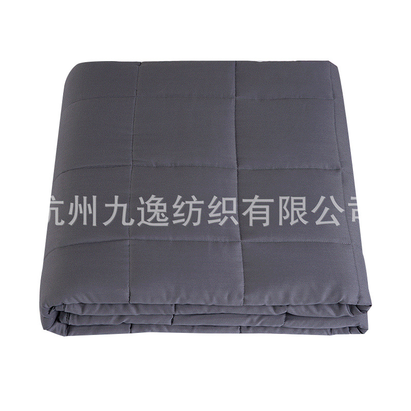 简约松软舒适重力毯 玻璃珠填充重力被套 纯棉重力被