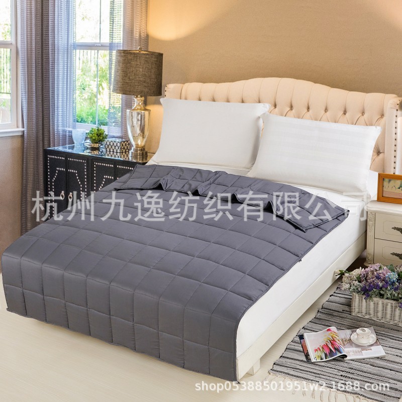 简约松软舒适重力毯 玻璃珠填充重力被套 压泡被套被重力被