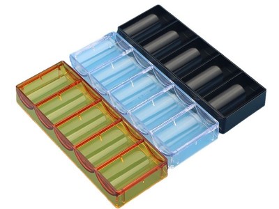 5格透明筹码架收纳盒托盘可装40x3.3