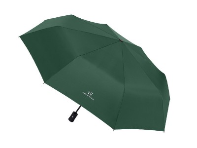 三折叠全自动UV雨伞黑胶防紫外线遮
