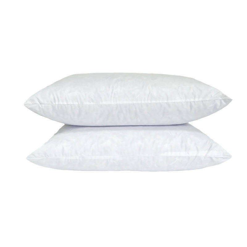 羽绒枕芯 亚马逊专供枕头 bed pillow 桃皮绒鸭毛枕2只装工厂直销