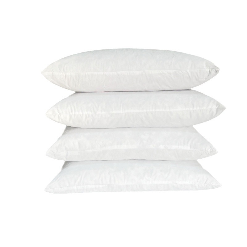 羽绒枕芯亚马逊专供枕头 bed pillow 桃皮绒鸭毛枕4只装工厂直销