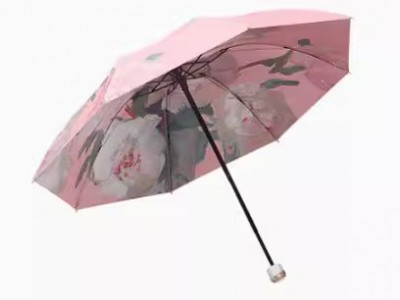 双面双花新款双层黑胶遮阳伞晴雨两