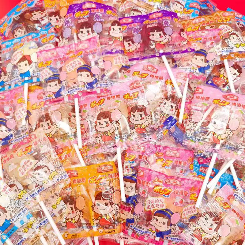 不二家棒棒糖水果混合硬糖喜糖儿童分享休闲小吃零食品网红爆款