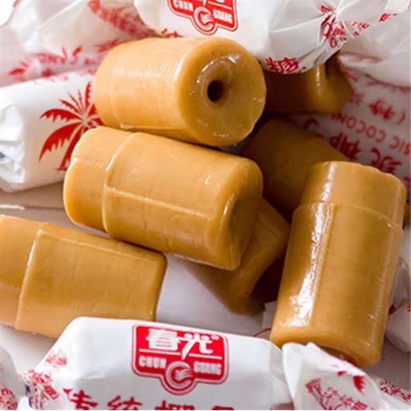 春光海南特产传统特浓椰子糖水果味硬糖结婚喜糖散装年货糖果