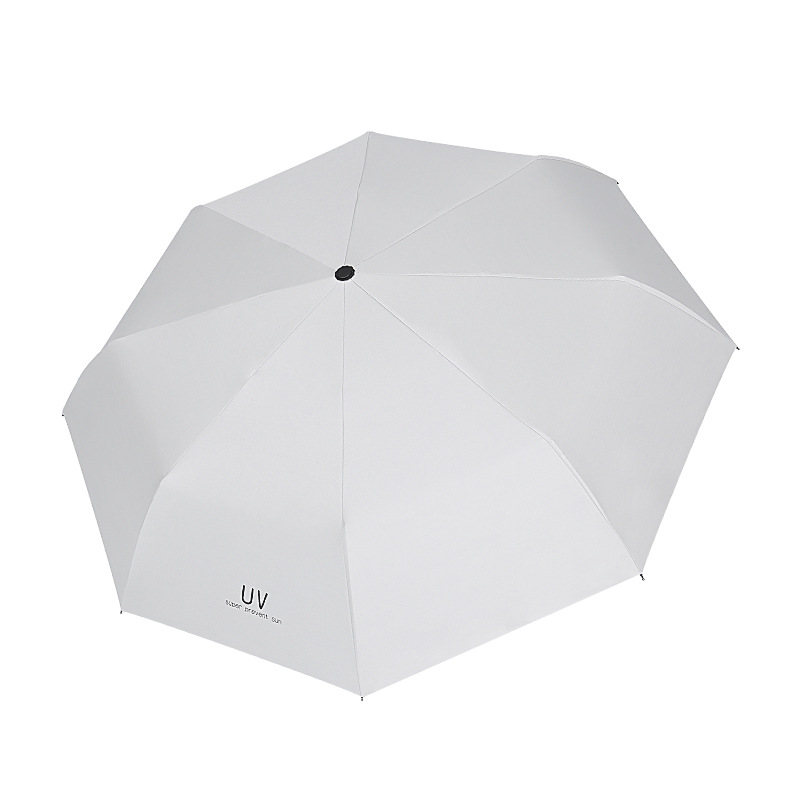 雨伞广告伞印logo三折加厚黑胶全自动防晒伞晴雨两用伞折叠遮阳伞