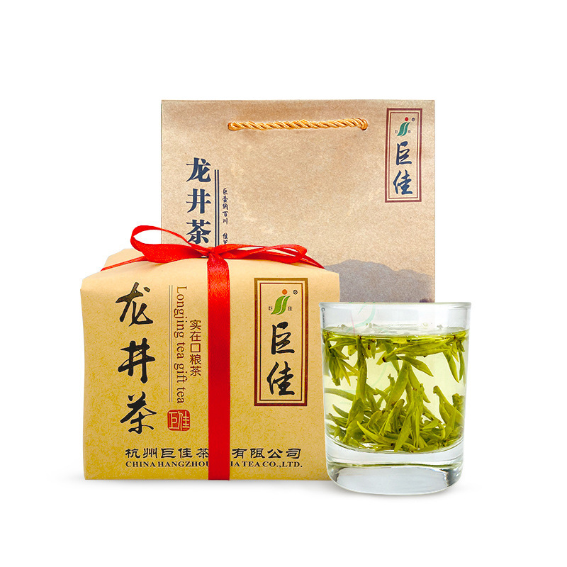 新茶上市直供初春龙井茶传统牛皮纸包装250g口粮茶厂家一件代发