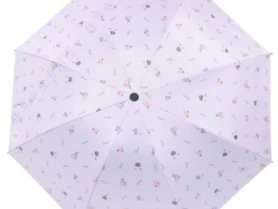 佳苹伞 包邮 小碎花遮阳伞黑胶晴雨
