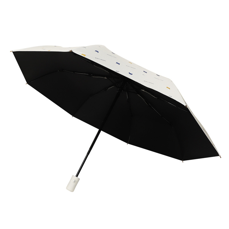 批发雨伞晴雨两用伞黑胶防紫外线遮阳伞小清新全自动折叠伞厂家