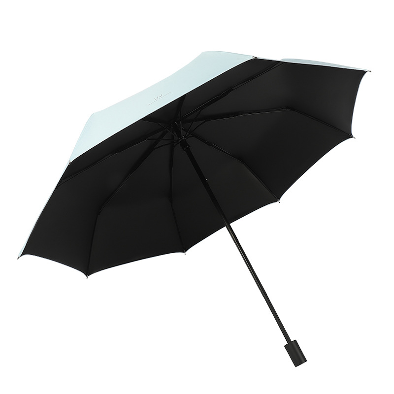 工厂雨伞全自动折叠手动UV伞黑胶防嗮伞加厚晴雨两用伞遮阳伞