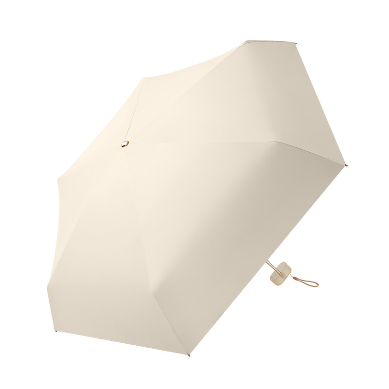 小巧便携折叠伞六折雨伞高颜值轻奢遮阳伞防紫外线晴雨两用胶囊伞