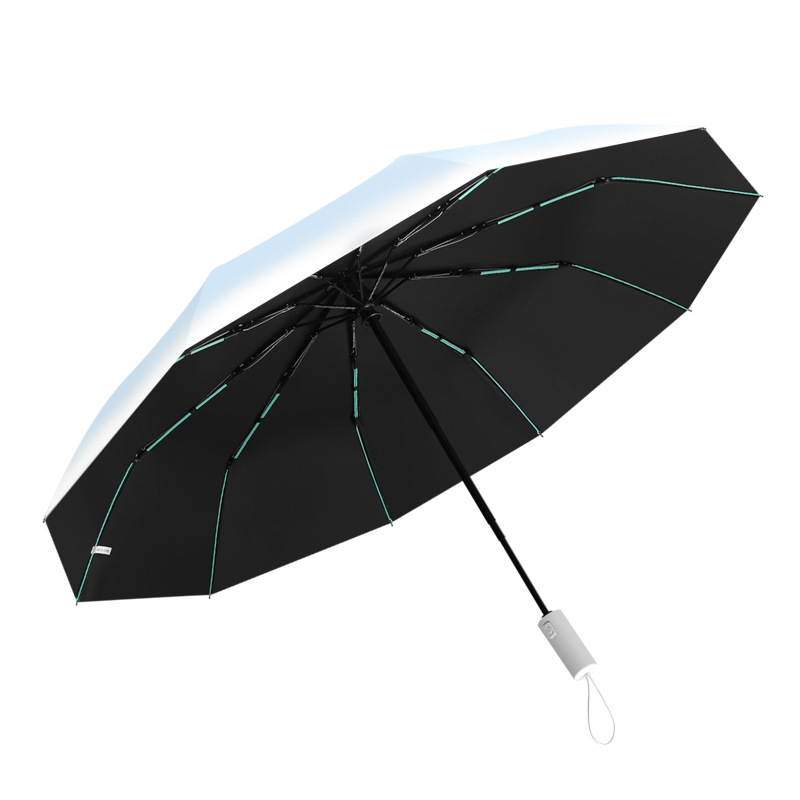 渐变20骨自动雨伞晴雨两用晴雨伞高颜值学生ins防紫外线折叠雨伞