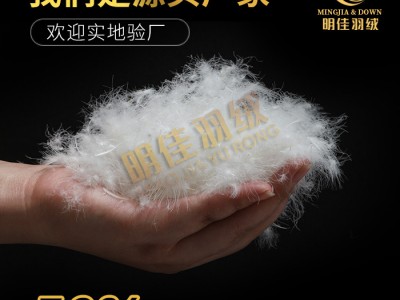 厂家直销水洗50%纯白鸭绒高蓬松无异