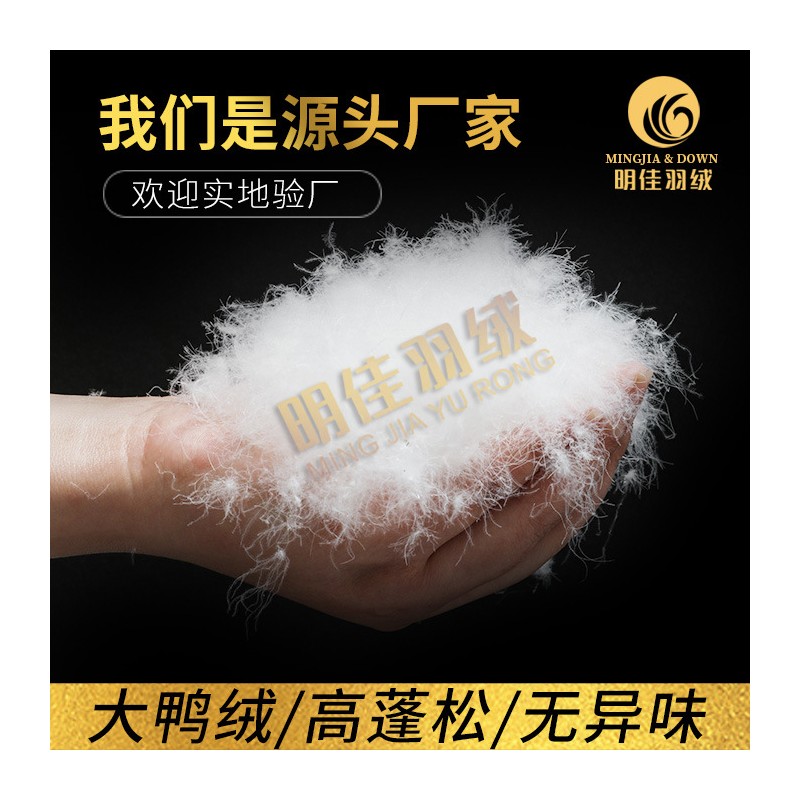 厂家直销轻奢高颜大鸭绒黄金羽绒足龄老鸭绒无异味羽绒被填充