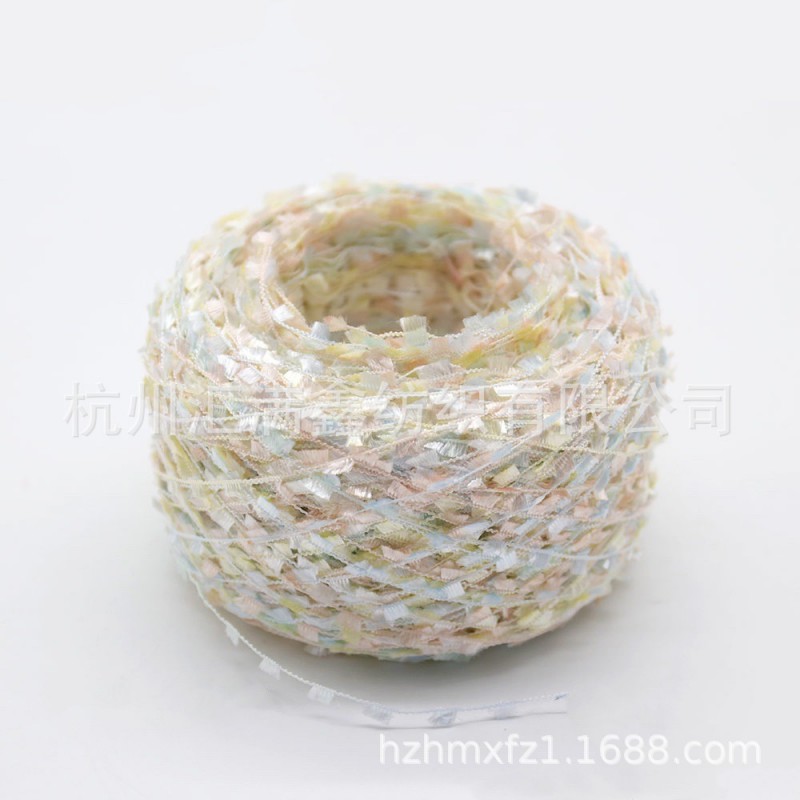2023爆款 红旗纱 牙刷纱 缎染花式纱 特种纱  服装帽子小香风用纱