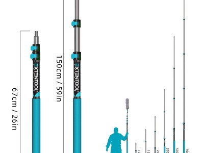 EXTENTOOL铝合金伸缩杆1.5米清洁延