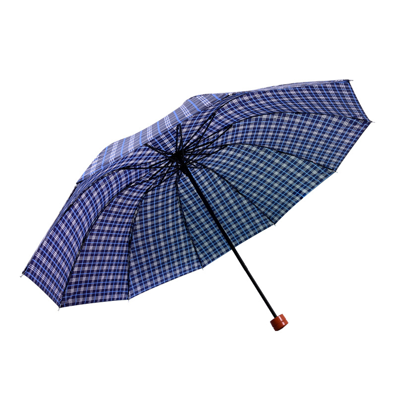 十骨双人英伦男女防雨格子晴雨伞情侣2-3人拒水抗风混色厂家批发