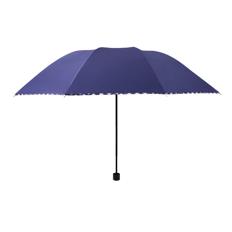 十钢骨黑胶包边防晒晴雨伞双人男女防紫外线伞加大学生折叠太阳伞
