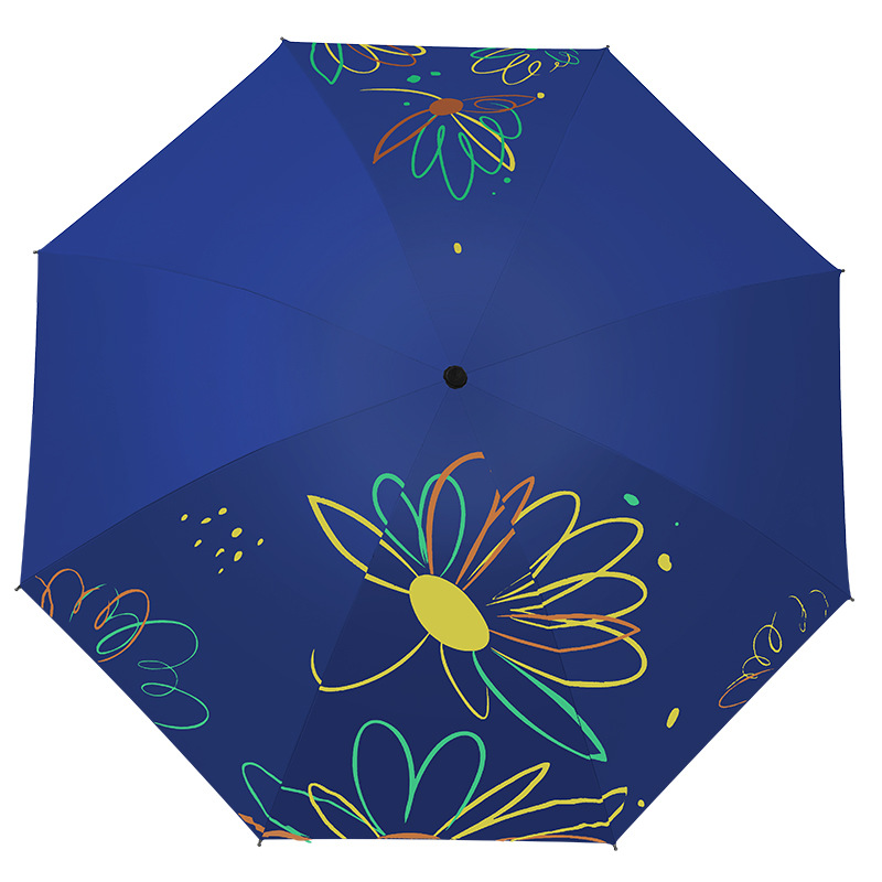 清新感雨伞女士伞高级感雨伞防晒伞太阳伞碰击布手动三折伞折叠伞