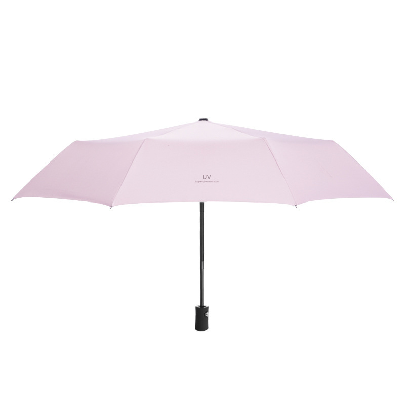 升级加厚黑胶防晒雨伞批发手动商务折叠伞男士晴雨伞两用太阳防晒