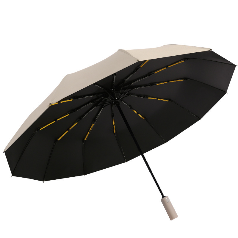 伞自动24骨雨伞全自动大号黑胶晴雨两用折叠伞防紫外线晴雨伞批发