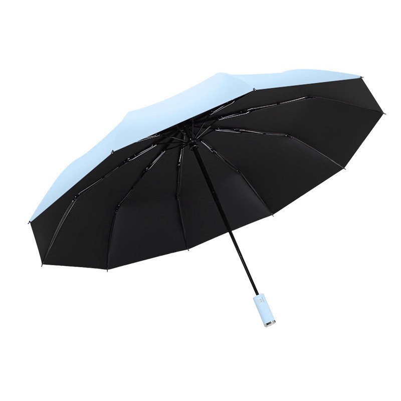 全自动伞加大莫兰迪色黑胶防晒遮阳伞折叠太阳伞晴雨伞大量批发