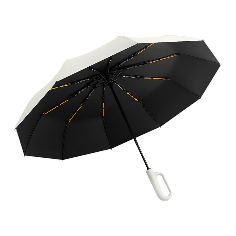 跨境环扣纯色商务全自动雨伞大号防晒遮阳雨伞一件代发防风自动伞
