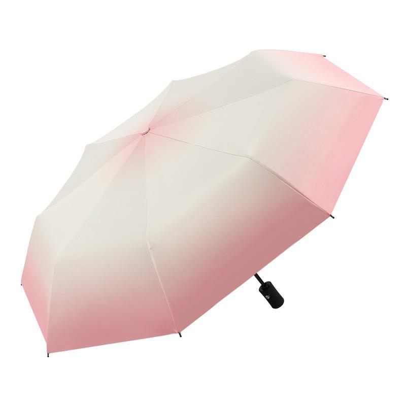三折渐变色两用晴雨伞 ins晴雨两用防晒太阳伞 雨伞厂家大量批发